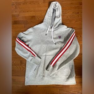 K Swiss Hoodie Men Large Gray Sweatshirt